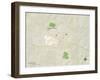 Political Map of Oxford, MS-null-Framed Art Print