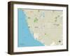 Political Map of Oxnard, CA-null-Framed Art Print