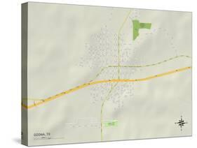 Political Map of Ozona, TX-null-Stretched Canvas