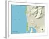 Political Map of Pacific City, OR-null-Framed Art Print