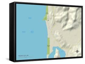 Political Map of Pacific City, OR-null-Framed Stretched Canvas