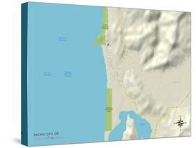 Political Map of Pacific City, OR-null-Stretched Canvas