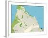 Political Map of Pacific Grove, CA-null-Framed Art Print