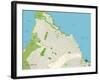 Political Map of Pacific Grove, CA-null-Framed Art Print