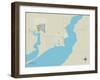 Political Map of Palacios, TX-null-Framed Art Print