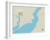 Political Map of Palacios, TX-null-Framed Art Print