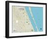 Political Map of Palm Bay, FL-null-Framed Art Print