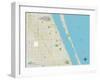 Political Map of Palm Bay, FL-null-Framed Art Print