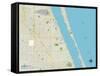 Political Map of Palm Bay, FL-null-Framed Stretched Canvas