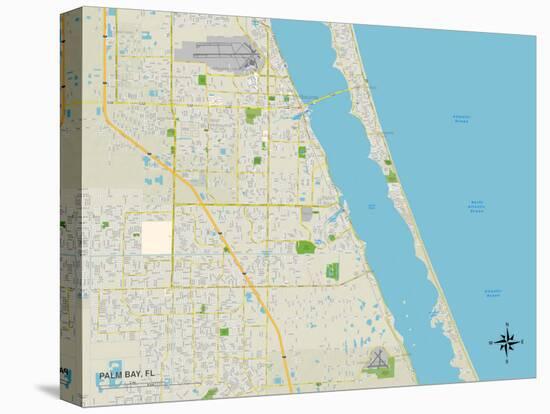 Political Map of Palm Bay, FL-null-Stretched Canvas