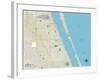 Political Map of Palm Bay, FL-null-Framed Art Print