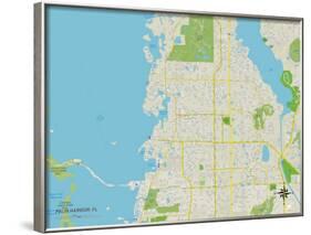 Political Map of Palm Harbor, FL-null-Framed Art Print