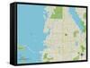 Political Map of Palm Harbor, FL-null-Framed Stretched Canvas