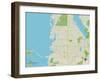 Political Map of Palm Harbor, FL-null-Framed Art Print