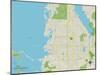 Political Map of Palm Harbor, FL-null-Mounted Art Print