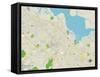 Political Map of Palo Alto, CA-null-Framed Stretched Canvas