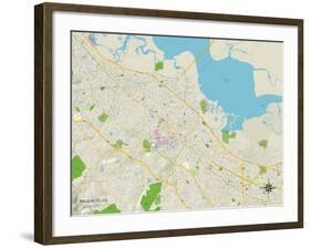 Political Map of Palo Alto, CA-null-Framed Art Print