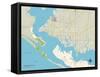 Political Map of Panama City, FL-null-Framed Stretched Canvas