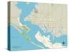 Political Map of Panama City, FL-null-Stretched Canvas
