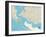 Political Map of Panama City, FL-null-Framed Art Print