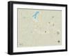 Political Map of Paris, TX-null-Framed Art Print