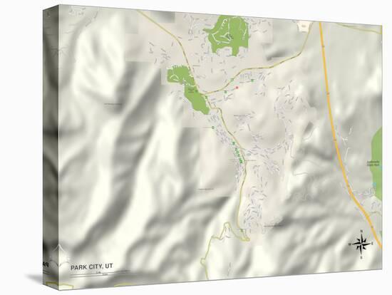 Political Map of Park City, UT-null-Stretched Canvas