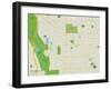 Political Map of Park Ridge, IL-null-Framed Art Print