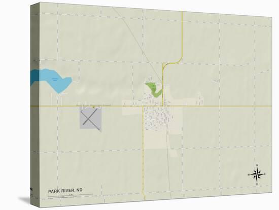 Political Map of Park River, ND-null-Stretched Canvas