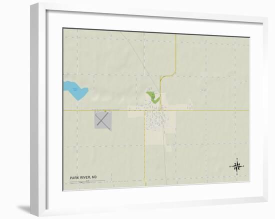 Political Map of Park River, ND-null-Framed Art Print