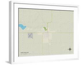 Political Map of Park River, ND-null-Framed Art Print