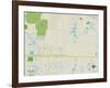 Political Map of Parkland, FL-null-Framed Art Print