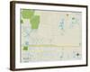 Political Map of Parkland, FL-null-Framed Art Print