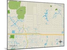 Political Map of Parkland, FL-null-Mounted Art Print