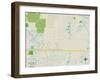 Political Map of Parkland, FL-null-Framed Art Print