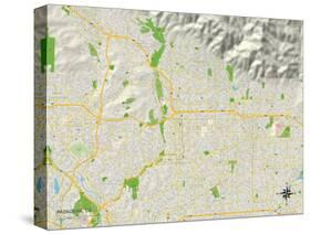 Political Map of Pasadena, CA-null-Stretched Canvas