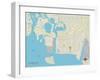 Political Map of Pascagoula, MS-null-Framed Art Print