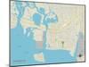 Political Map of Pascagoula, MS-null-Mounted Art Print