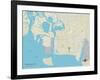 Political Map of Pascagoula, MS-null-Framed Art Print