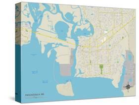 Political Map of Pascagoula, MS-null-Stretched Canvas