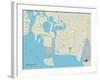 Political Map of Pascagoula, MS-null-Framed Art Print