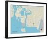 Political Map of Pascagoula, MS-null-Framed Art Print