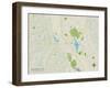 Political Map of Peachtree City, GA-null-Framed Art Print