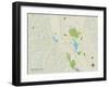 Political Map of Peachtree City, GA-null-Framed Art Print