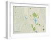 Political Map of Peachtree City, GA-null-Framed Art Print