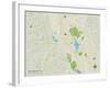 Political Map of Peachtree City, GA-null-Framed Art Print