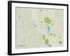 Political Map of Peachtree City, GA-null-Framed Art Print