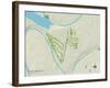 Political Map of Pecan Plantation, TX-null-Framed Art Print