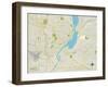 Political Map of Peoria, IL-null-Framed Art Print