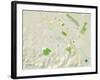 Political Map of Petaluma, CA-null-Framed Art Print