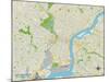 Political Map of Philadelphia, PA-null-Mounted Art Print